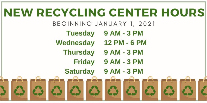 New Recycling Center Hours
